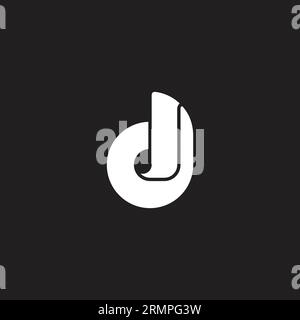 letter d paper tissue simple geometric logo vector Stock Vector