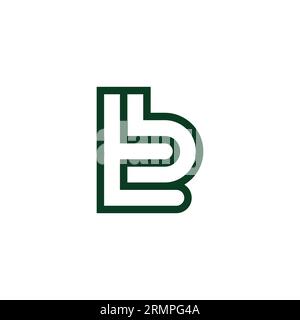 letter tb outline geometric logo  vector Stock Vector