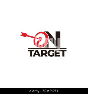 dart arrow on target symbol vector Stock Vector