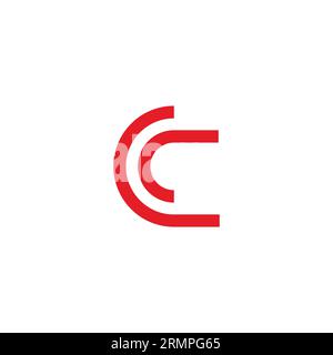 letter cc stripe motion line logo vector Stock Vector