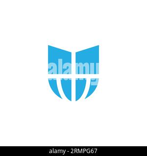 globe window simple geometric logo vector Stock Vector