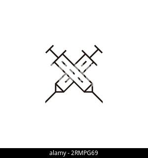 cross spuit drug medicine symbol decoration logo vector Stock Vector
