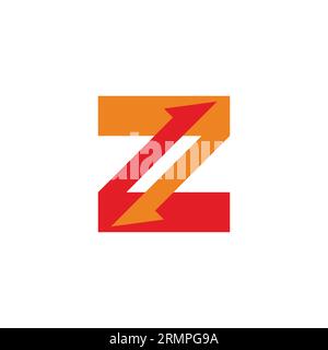 letter z colorful linked geometric arrow logo vector Stock Vector