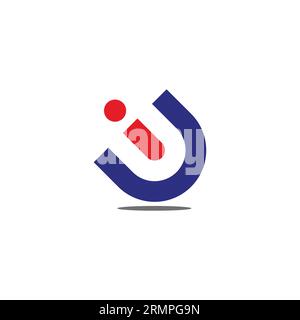 letter id simple colorful line logo vector Stock Vector