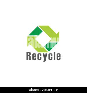 rotate shadow fold recycle arrow logo vector Stock Vector