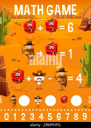Nacho Math Worksheets Math game worksheet. Cartoon mexican nachos chips musician characters ...