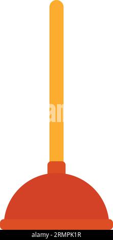 Isolated colored toilet plunger icon Vector Stock Vector