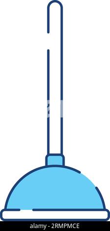 Isolated monochrome toilet plunger icon Vector Stock Vector