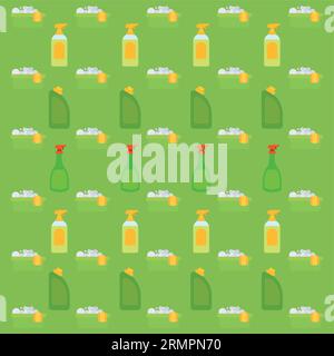 Seamless pattern background with cleaning icons Vector Stock Vector