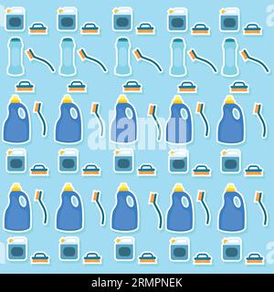 Seamless pattern background with cleaning icons Vector Stock Vector