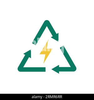 Renewable energy vector. Eco illustration sign icon. Recycle symbol or logo. Stock Vector