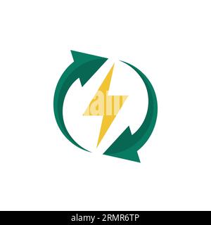 Renewable energy vector. Eco illustration sign icon. Recycle symbol or logo. Stock Vector