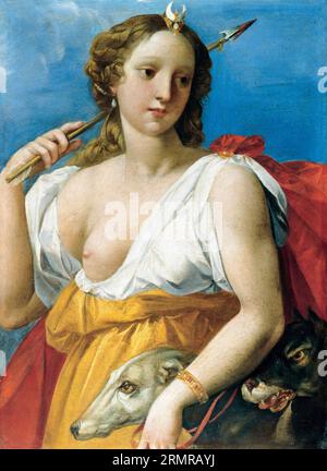 Giuseppe Cesari, Diane the Huntress (Diana), painting in oil on wood, 1601-1603 Stock Photo