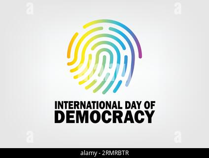 International Day of Democracy Vector illustration. Holiday concept. Template for background, banner, card, poster with text inscription. Stock Vector