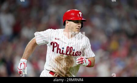 Philadelphia Phillies' J.T. Realmuto plays during a baseball game, Tuesday,  April 25, 2023, in Philadelphia. (AP Photo/Matt Slocum Stock Photo - Alamy