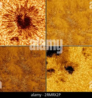 Abstract patterns of sun surface .  Raw image provided by NSO/AURA/NSF Stock Photo