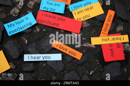 LONDON, Aug. 24, 2014 -- Scraps of paper are seen on the street during the Notting Hill Carnival in London, Britain, on August 24, 2014. The Notting Hill Carnival is the largest street festival in Europe and was first held in 1964 by the Afro-Caribbean community. Over the bank holiday weekend, the streets come alive to bands, colourful floats and costumed performers as members of the public flood into the area to join the celebrations. ) UK-LONDON-NOTTING HILL CARNIVAL-CHILDREN S DAY PARADE HanxYan PUBLICATIONxNOTxINxCHN   London Aug 24 2014 scraps of Paper are Lakes ON The Street during The N Stock Photo