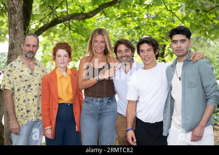 Angouleme, France. 25th Aug, 2023. Alice Vannoorenberghe attends the Alice et MoiSebastien Lalanne, Iris Bry, Zoe Marchal, Director Vincent Cappello, Sandor Funtek and Rohid Rahimi attend the Nouveau Monde photocall during the 16th Angouleme French-Speaking Film Festival on August 25, 2023 in Angouleme, France. Photo by David Niviere/ABACAPRESS.COM Credit: Abaca Press/Alamy Live News Stock Photo