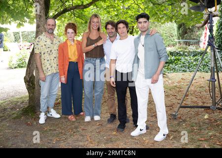 Angouleme, France. 25th Aug, 2023. Alice Vannoorenberghe attends the Alice et MoiSebastien Lalanne, Iris Bry, Zoe Marchal, Director Vincent Cappello, Sandor Funtek and Rohid Rahimi attend the Nouveau Monde photocall during the 16th Angouleme French-Speaking Film Festival on August 25, 2023 in Angouleme, France. Photo by David Niviere/ABACAPRESS.COM Credit: Abaca Press/Alamy Live News Stock Photo