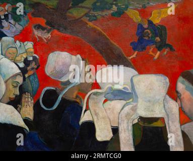 Vision of the Sermon, Jacob Wrestling with the Angel, Paul Gauguin, 1888, National Galleries of Scotland, Stock Photo