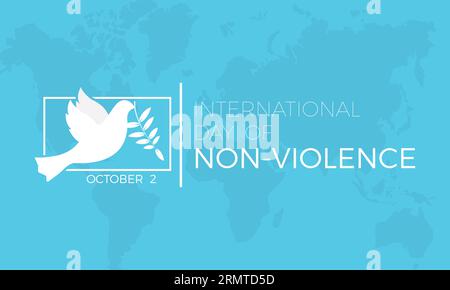 Observing the International Day of Non-Violence to Promote Compassion and Understanding. Peace and Harmony Vector Illustration Template. Stock Vector