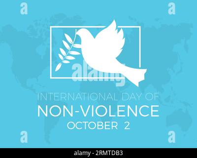 Observing the International Day of Non-Violence to Promote Compassion and Understanding. Peace and Harmony Vector Illustration Template. Stock Vector