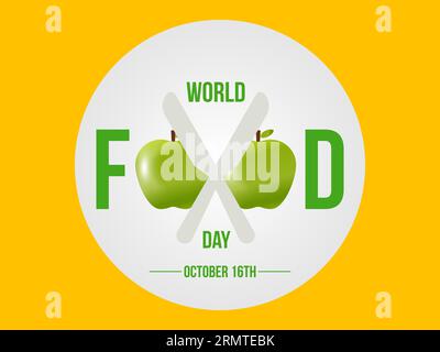 World Food Day Promotes Awareness of Global Food Security, Agriculture, and Hunger Eradication Efforts. Cultivating Sustainability and Nutrition Vecto Stock Vector