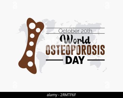 World Osteoporosis Day Advocates Awareness, Prevention, and Empowerment for Lifelong Skeletal Health. Vector Illustration Template. Stock Vector