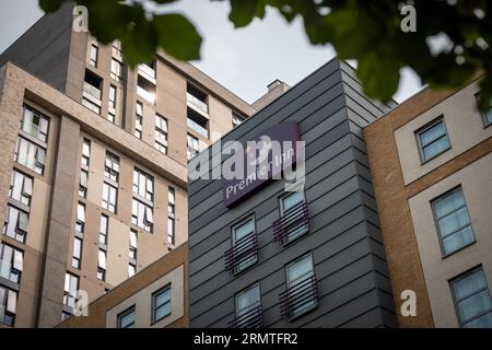CROYDON, LONDON- AUGUST 29, 2023: Premier Inn, Croydon- Britains largest hotel chain Stock Photo