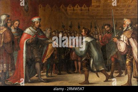 Albrecht III the Pious, duke of Bavaria-Munich refused the Bohemian crown in 1440 1603 by Hans Werl Stock Photo