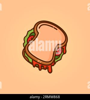 Premium Vector  Cute fast food sticker hand drawn cartoon
