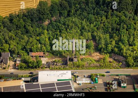 Aerial view, Former brickyard Herbede, Wittener Straße, Westherbede, Witten, Ruhr area, North Rhine-Westphalia, Germany, DE, Europe, Commercial enterp Stock Photo