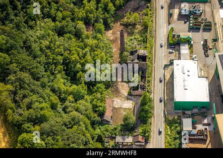 Aerial view, Bötzel scrap dealer, Wittener Straße, former brickyard Herbede, Westherbede, Witten, Ruhr area, North Rhine-Westphalia, Germany, DE, Euro Stock Photo