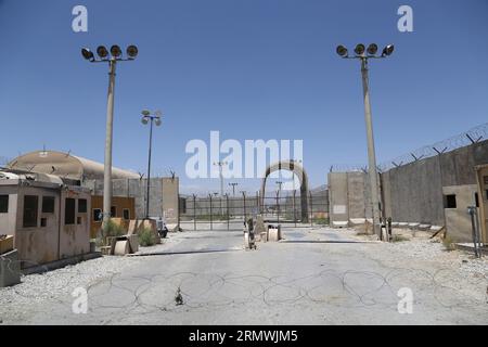 (230830) -- BEIJING, Aug. 30, 2023 (Xinhua) -- This photo taken on July 2, 2021 shows the Bagram Airfield that served as a main U.S. and NATO forces base after all U.S. and NATO forces evacuated in Parwan province, eastern Afghanistan. (Photo by Sayed Mominzadah/Xinhua) Stock Photo