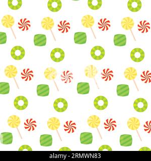 Colored seamless pattern background with lollipops Vector Stock Vector