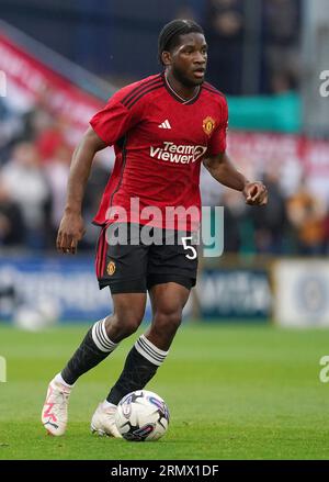 Manchester United's Willy Kambwala during the EFL Trophy group stage ...