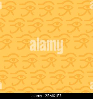 Seamless pattern background with an eye egyptian hieroglyph Vector Stock Vector