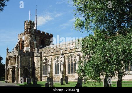 The historic Grade I listed parish church of St Mary, Hitchin, Hertfordshire, UK Stock Photo