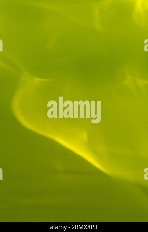Green light shadow overlay background. Underwater effect image mockup, light shadow overlay background, caustic, reflection backdrop, refraction Stock Photo