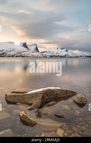 Efjorden near Narvik, Northern Norway Stock Photo