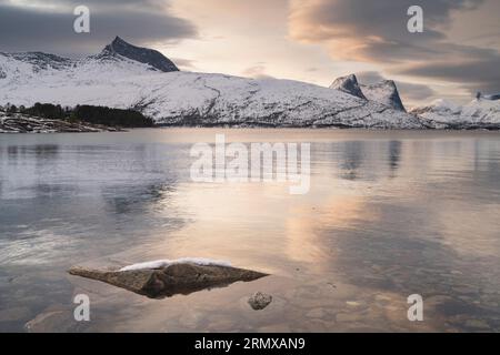 Efjorden near Narvik, Northern Norway Stock Photo