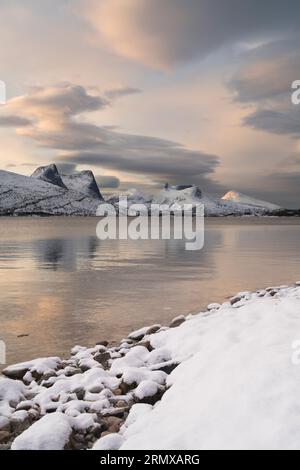 Efjorden near Narvik, Northern Norway Stock Photo