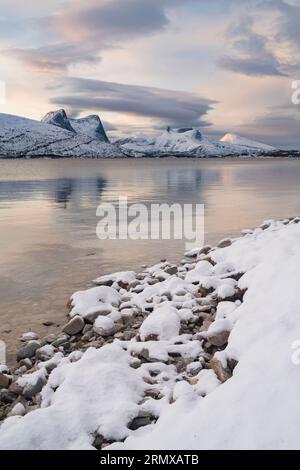 Efjorden near Narvik, Northern Norway Stock Photo