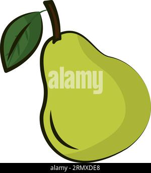 Flat design icon of Pear in ui colors. Vector illustration Stock Vector ...