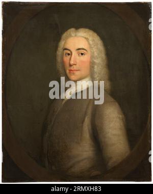 Patrick Baron of Preston (?-1744[?]), Scottish, married to Margaret Seton 1744 by William Denune Stock Photo