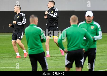 Zarko Tomasevic of FC Tobol challenges Samy Mmaee of Ferencvarosi TC  News Photo - Getty Images