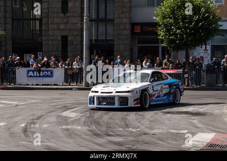 Marosvasarhely, Transylvania - June 23 rd 2018: Nissan Silvia S15  performing during Super Rally Trofeul Targu Mures. Stock Photo