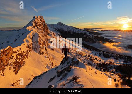 FRANCE. ISERE (38) VERCORS NATURAL PARK. COL VERT CLIFFS Stock Photo