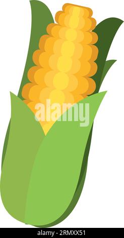 Colorful Fresh Corn Icon Symbol Illustration for Farm Garden ...
