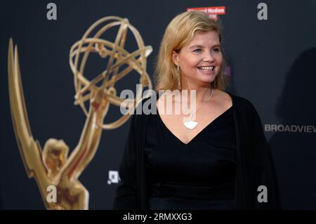 Cologne, Germany. 30th Aug, 2023. Annette Frier, actress, arrives at the reception during the Cologne jury meeting for the International Emmy Award 2023. Credit: Henning Kaiser/dpa/Alamy Live News Stock Photo